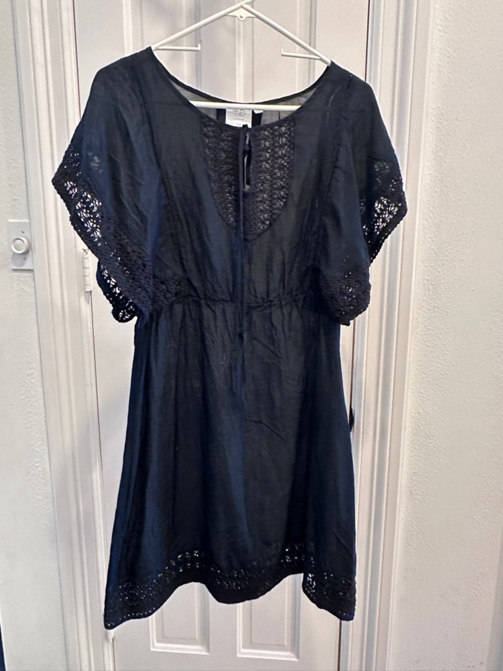 HD in Paris Black Lace-Trim Short Dress